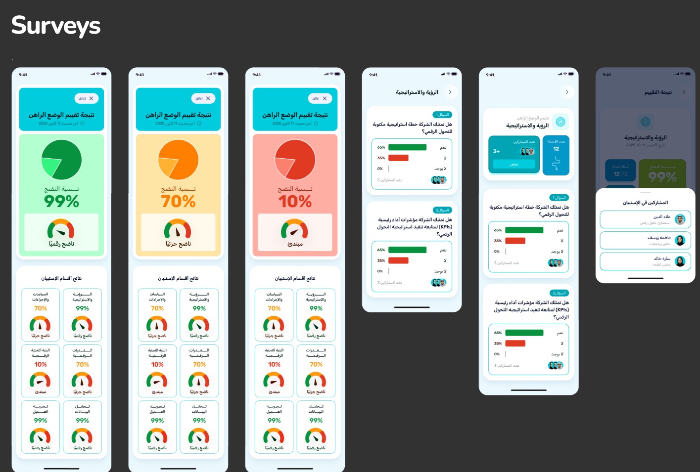 واجهة تطبيق بناء الخطة الاستراتيجية الرقمية